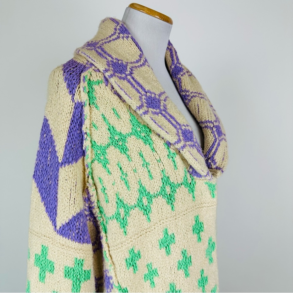 Free People Bright & Optimistic Oversized Cardigan Sweater Size Small - Picture 6 of 16